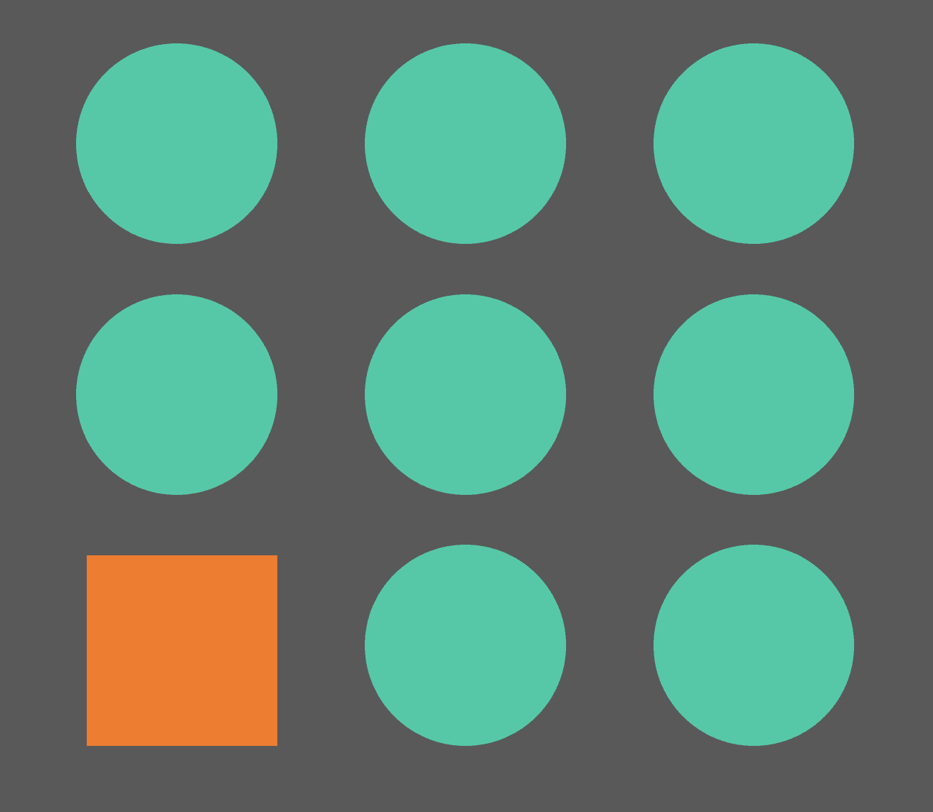 Example using shape to create contrast